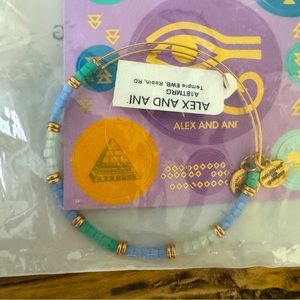 Alex and Ani Gold Beaded Bangle Bracelet NWT